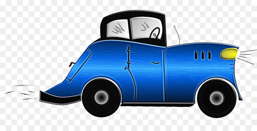 Voiture Bleue，Dessin Animé PNG