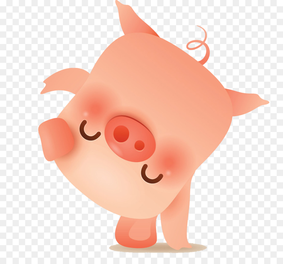 Cochon Jaune Mignon，Animal PNG