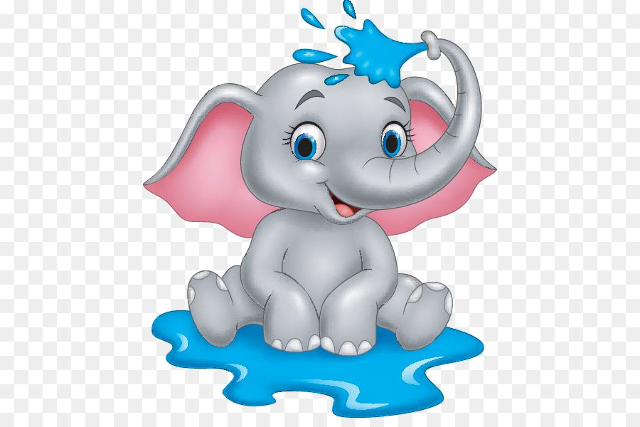 Éléphant Mignon，Eau PNG