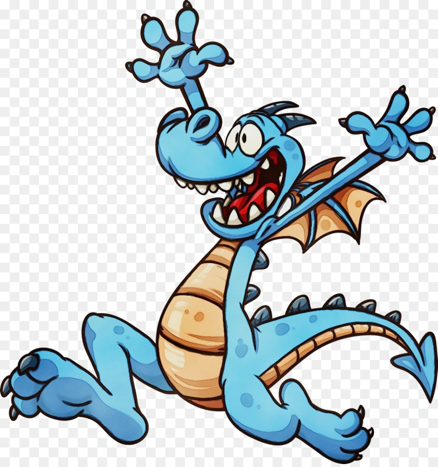 Dragon Bleu，Dessin Animé PNG