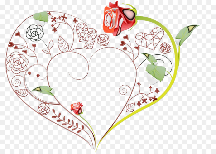 Coeur Vert，Fleurs PNG