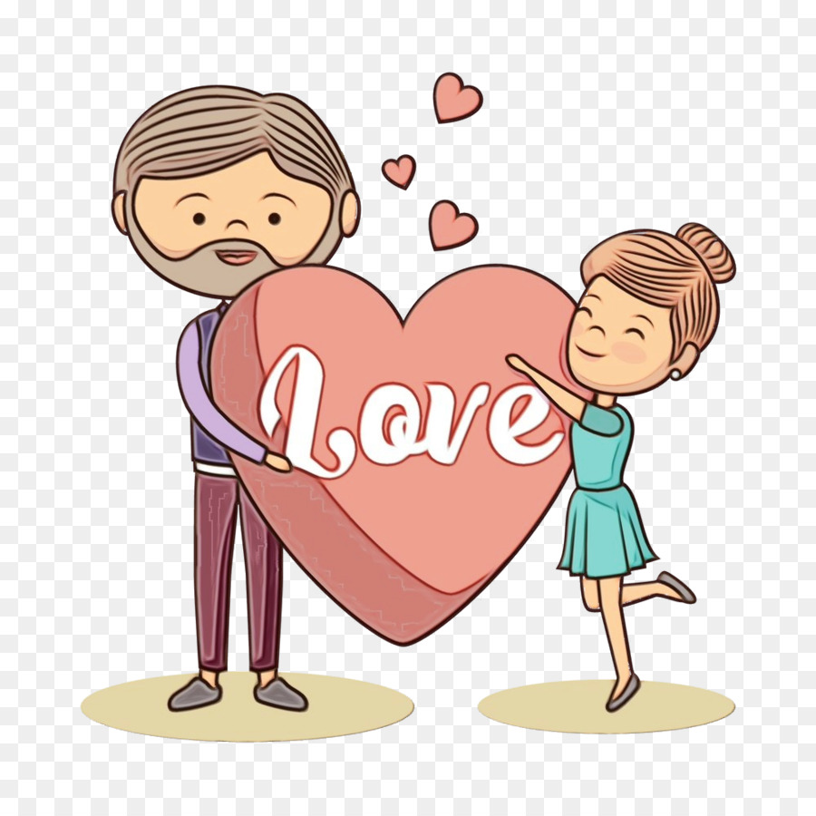 Couple Avec Coeur，Amour PNG