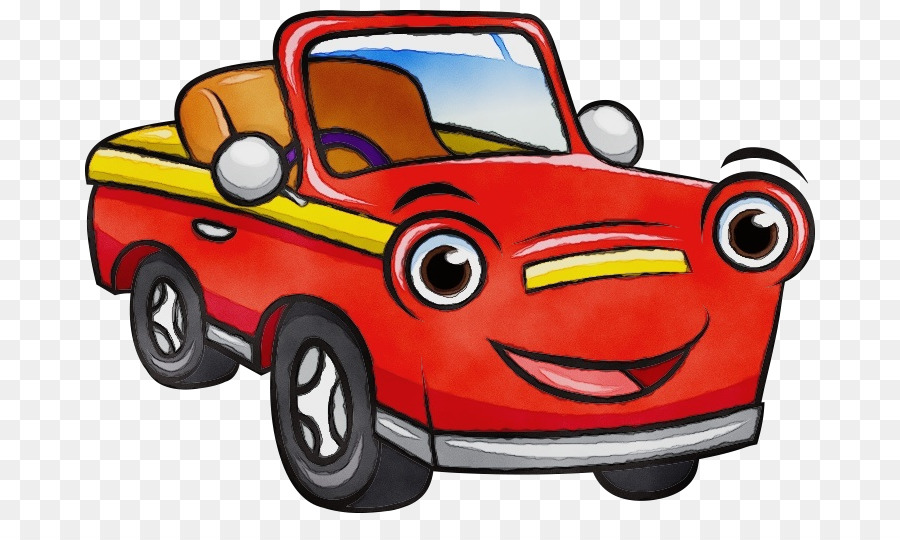 Voiture De Dessin Animé，Bleu PNG