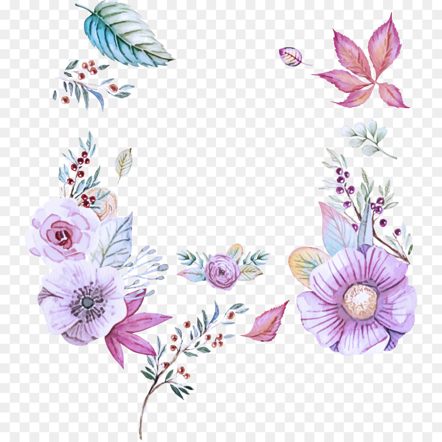 Cadre Floral，Fleurs PNG