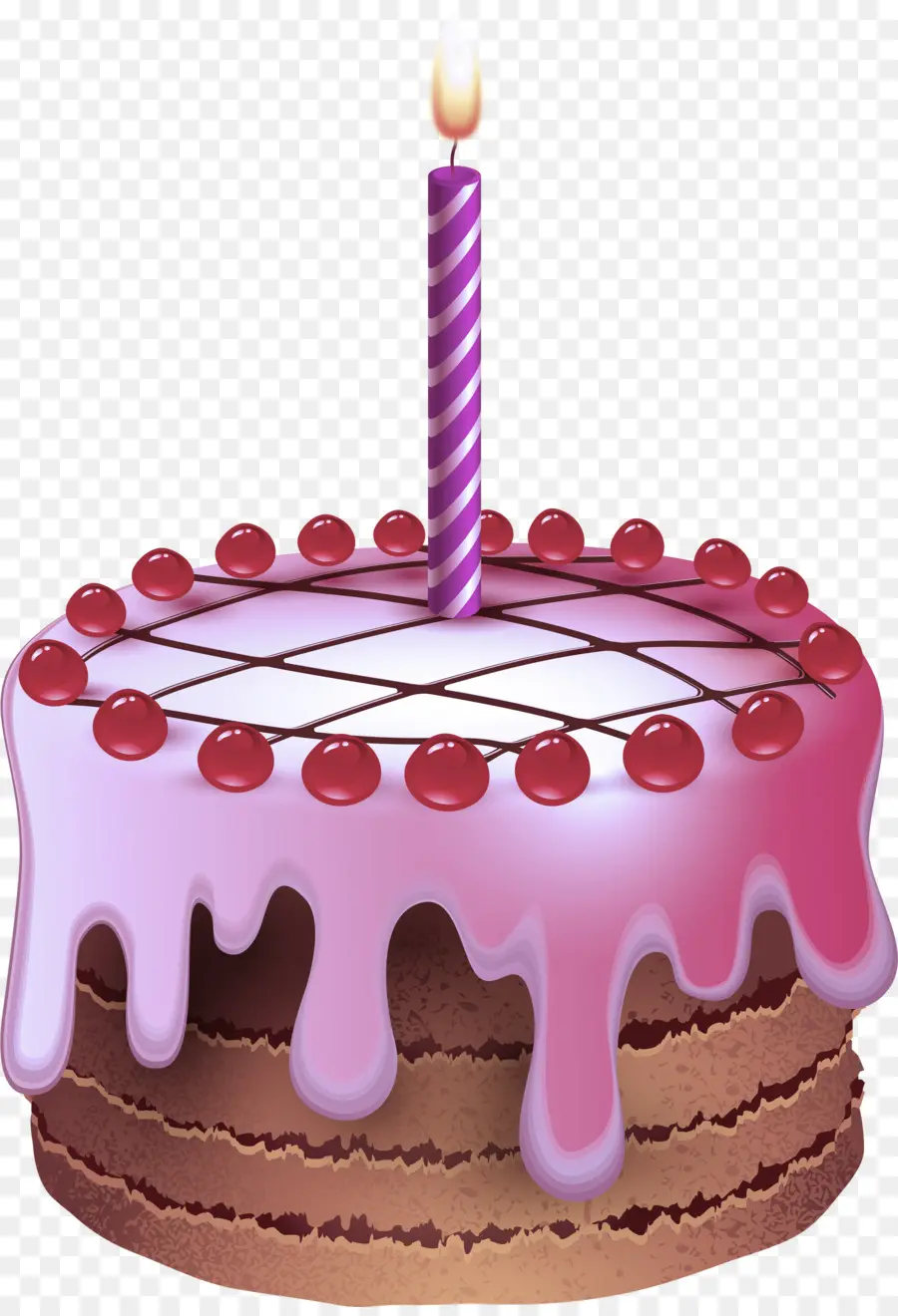 Gâteau D'anniversaire，Bougie PNG