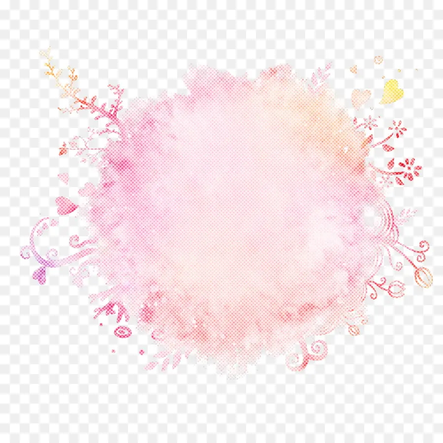 Aquarelle Rose，Cercle PNG