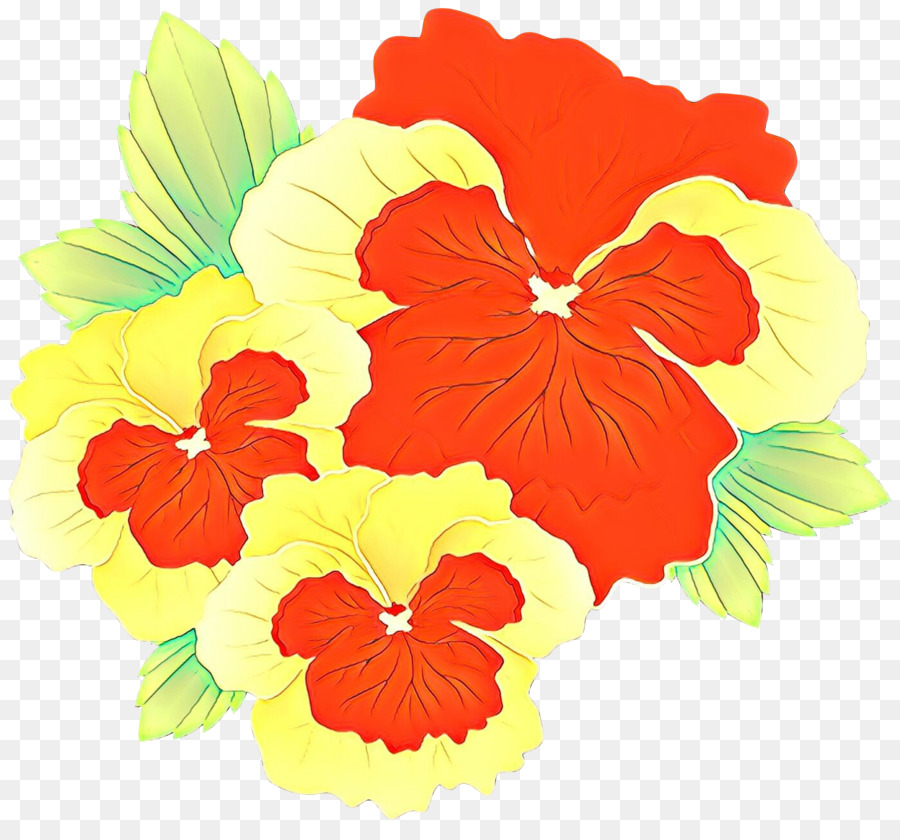 Fleurs Rouges，Feuilles PNG