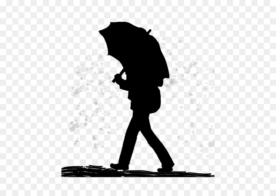 Personne Avec Parapluie，Pluie PNG