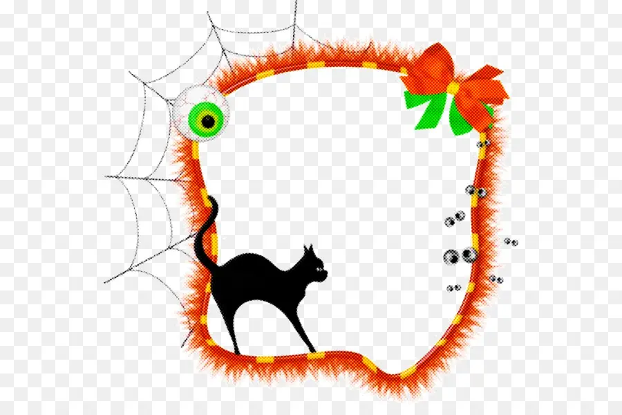 Cadre D'halloween，Chat Noir PNG