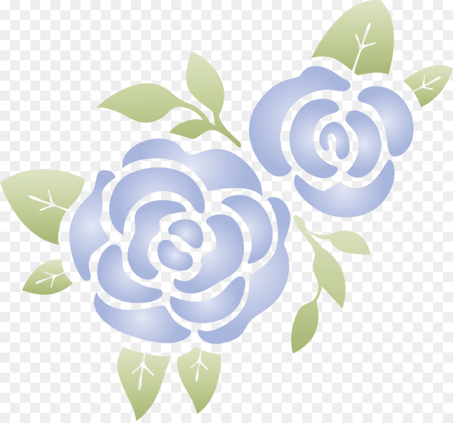 Fleurs Bleues，Feuilles PNG