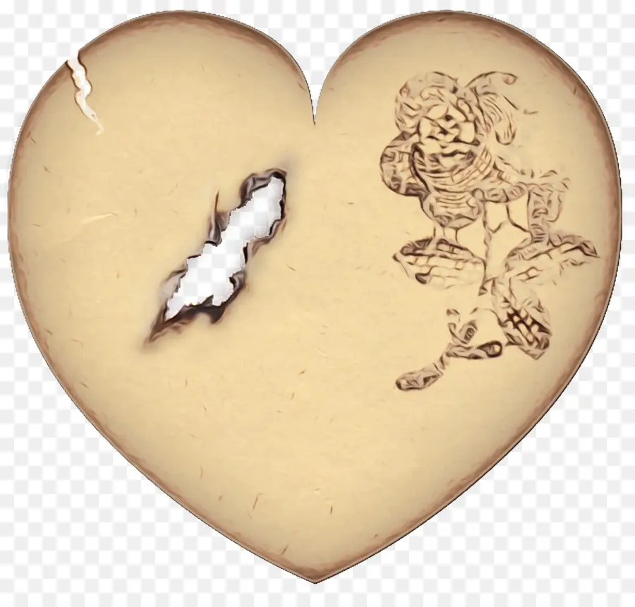 Coeur Avec Larme，Cassé PNG