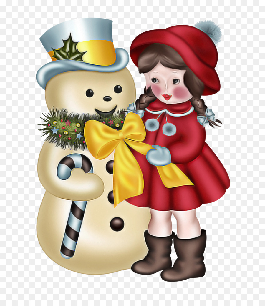 Fille Et Bonhomme De Neige，Hiver PNG