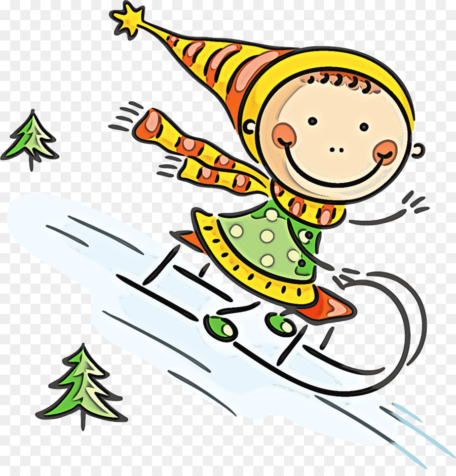 Enfant En Luge，Hiver PNG