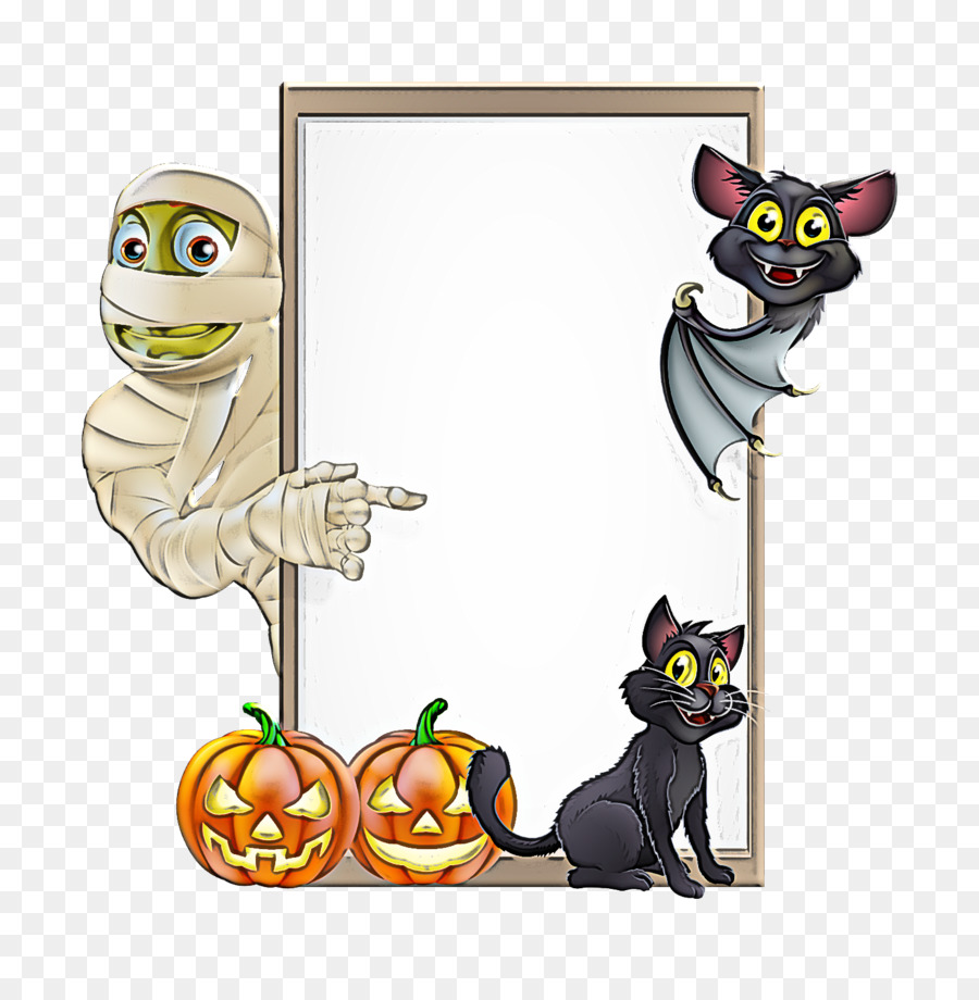 Cadre D'halloween，Citrouilles PNG