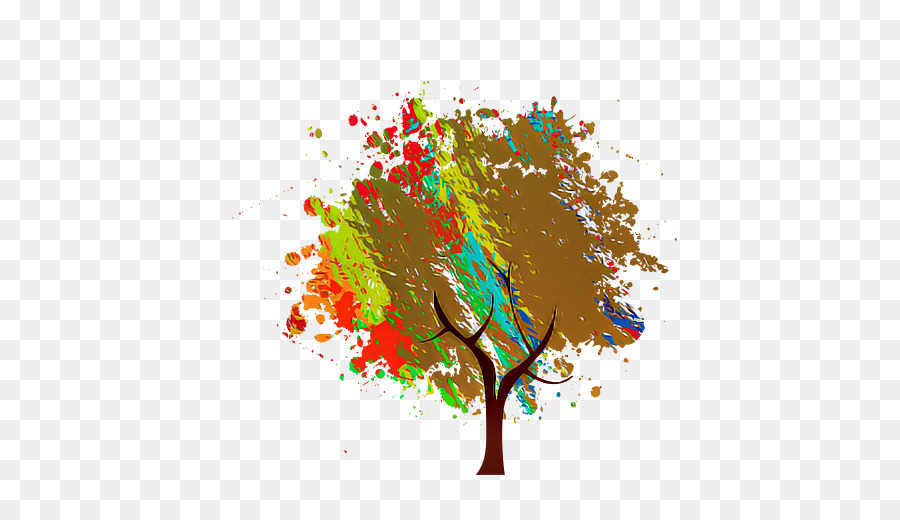 Arbre Coloré，Abstrait PNG