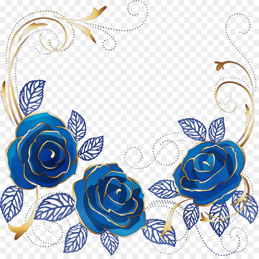 Roses Bleues，Floral PNG