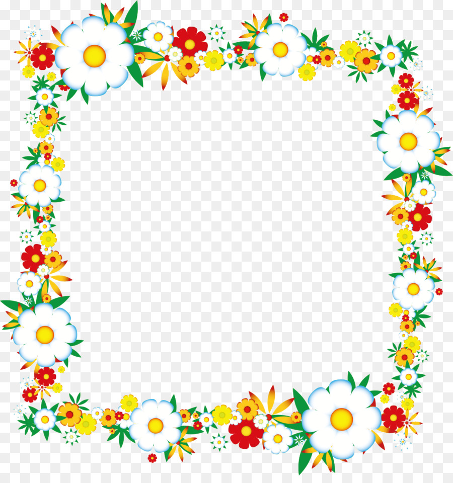 Cadre De Fleurs，Fleurs PNG