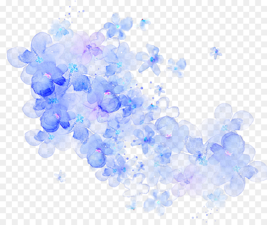 Fleurs Violettes，Aquarelle PNG