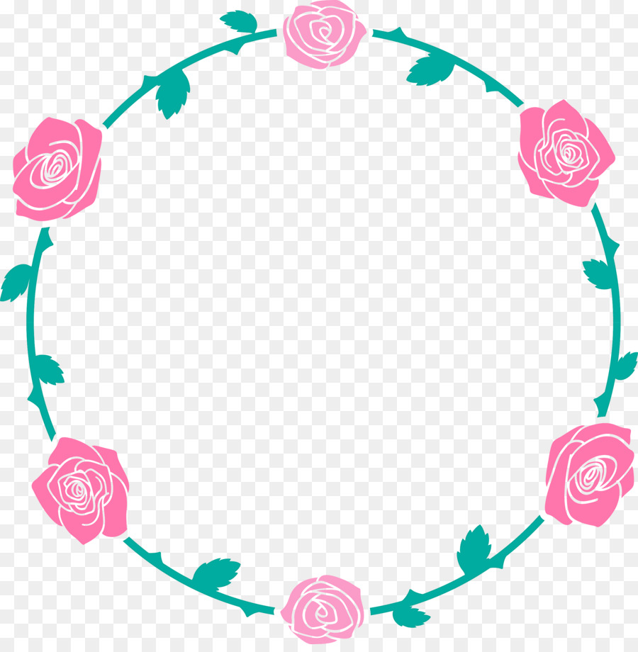 Cadre Cercle Rose Rose，Rose PNG