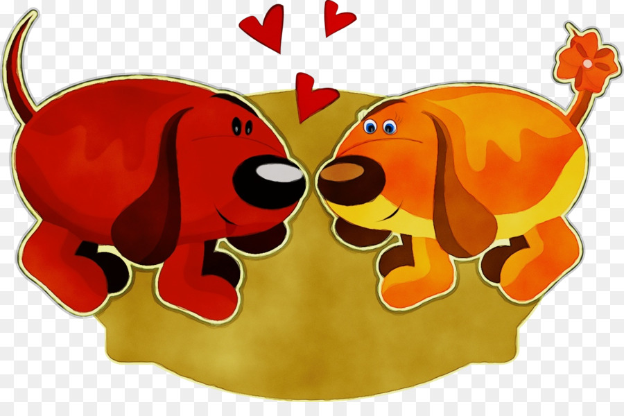 Deux Chiens De Dessin Animé，Amour PNG