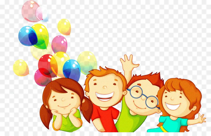 Enfants Avec Des Ballons，Des Ballons PNG