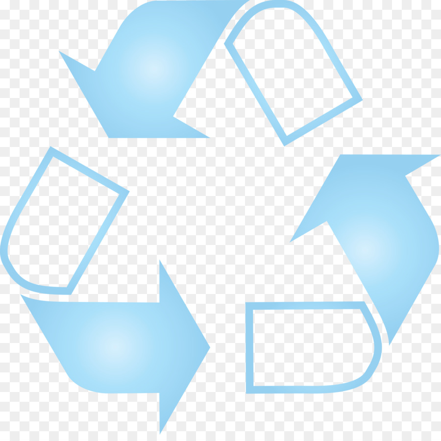 Symbole De Recyclage，Bleu PNG