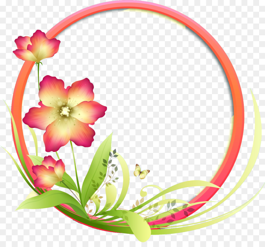 Cadre Floral，Fleurs PNG