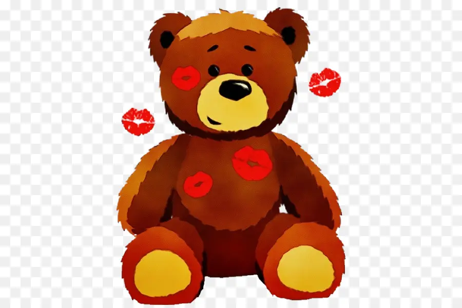 Ours En Peluche Avec Des Bisous，Bisous PNG