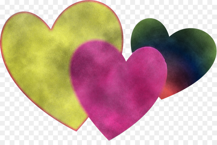 Coeurs Colorés，Amour PNG