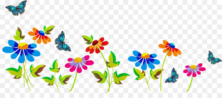 Fleurs Colorées，Jardin PNG