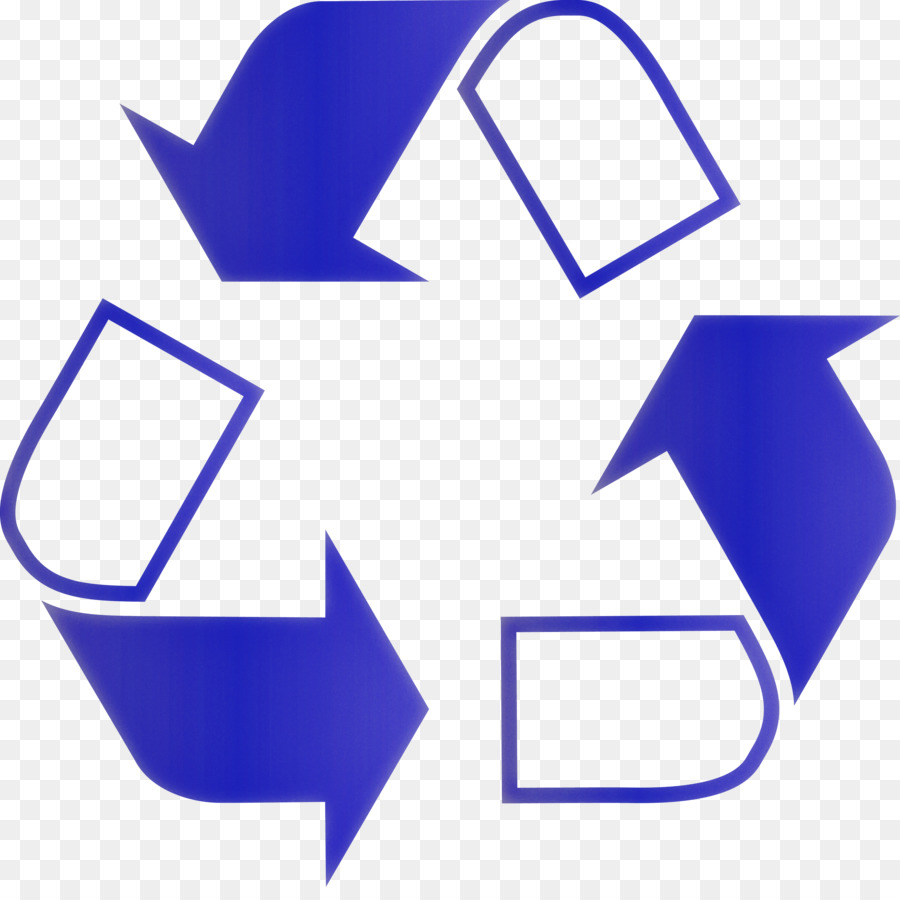 Symbole De Recyclage，Bleu PNG