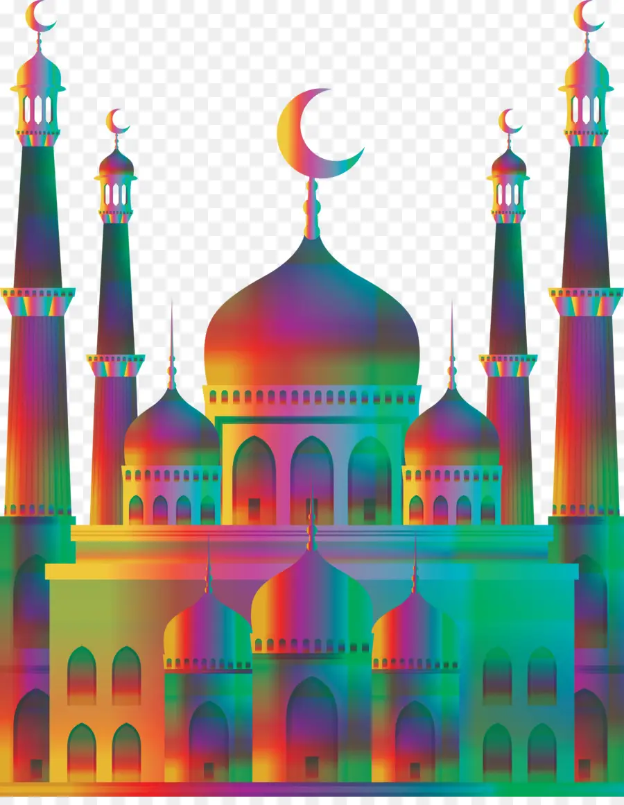 Mosquée Colorée，Architecture PNG