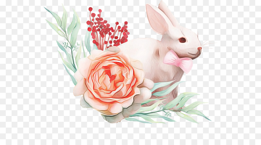 Lapin Blanc，Fleurs PNG