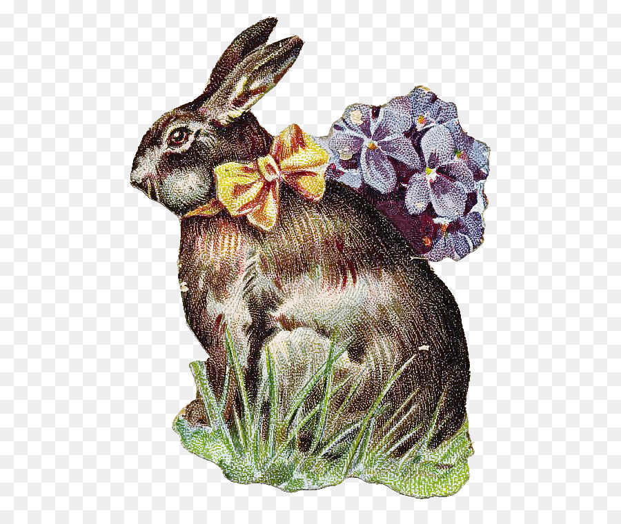 Lapin Avec Des Fleurs，Lapin PNG