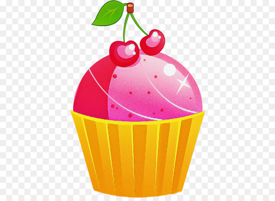 Petit Gâteau Rose，Cerise PNG