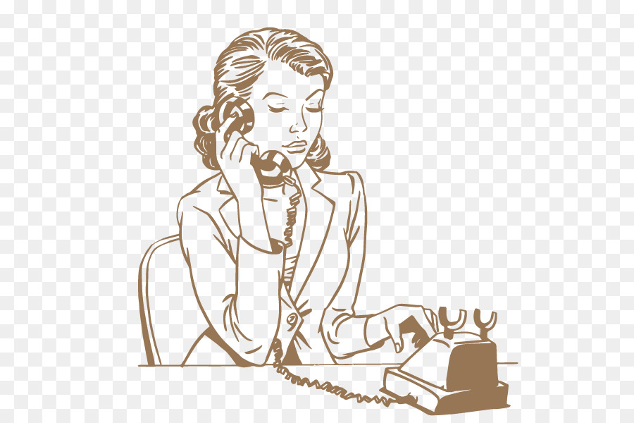 Femme Au Téléphone，Téléphone PNG