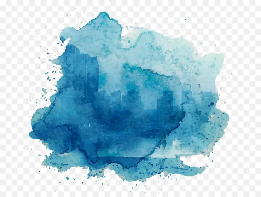 Aquarelle，Bleu PNG