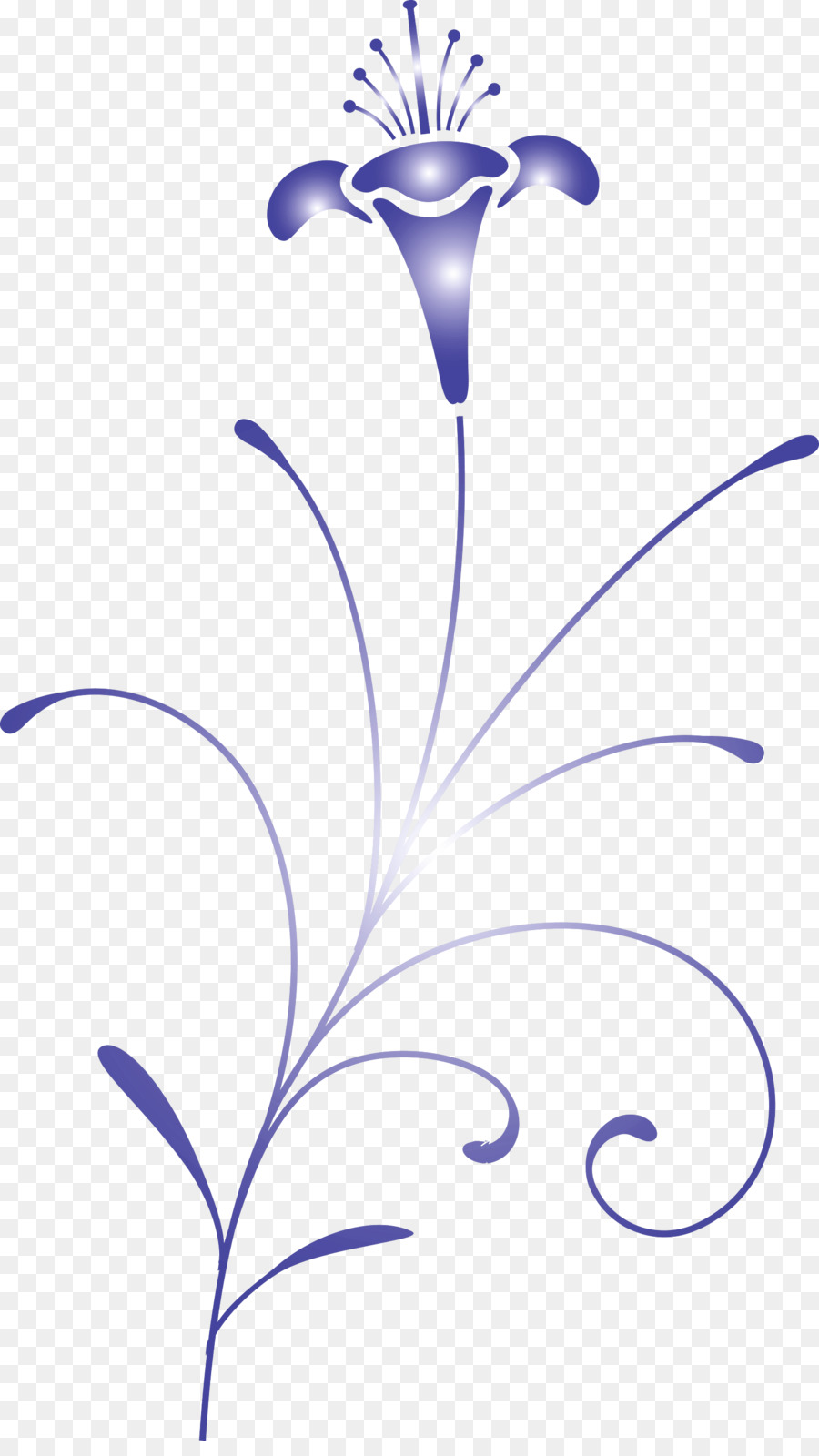 Fleur，Bleu PNG