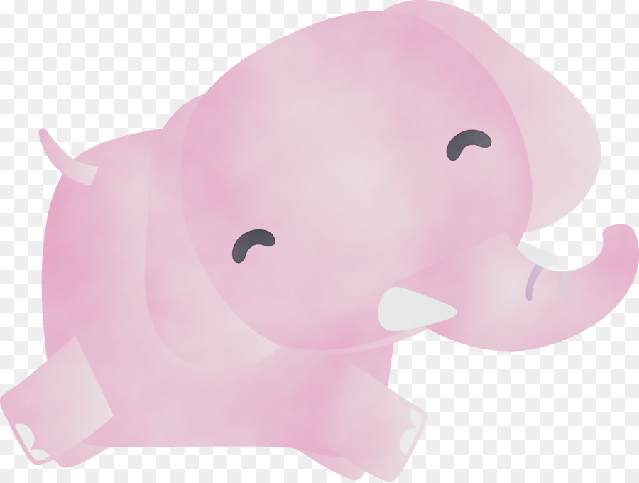 Éléphant Rose，Dessin Animé PNG