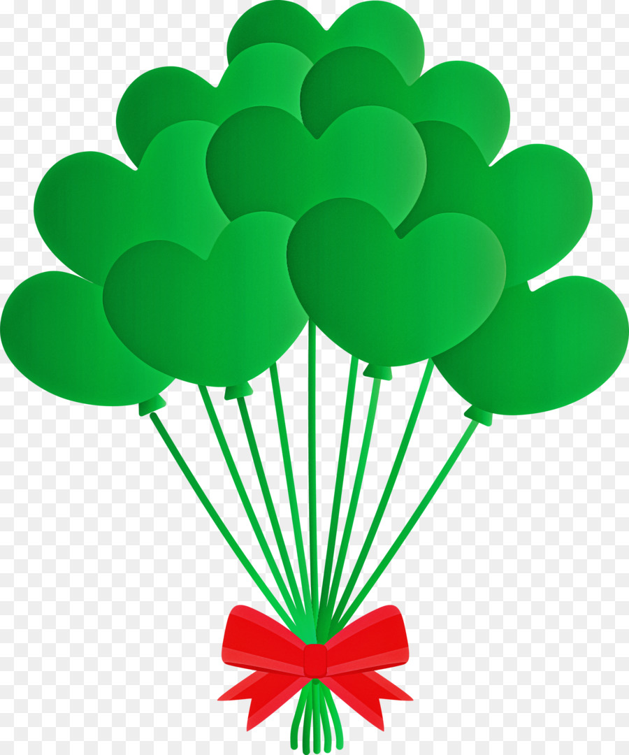 Ballons Verts，Bouquet PNG