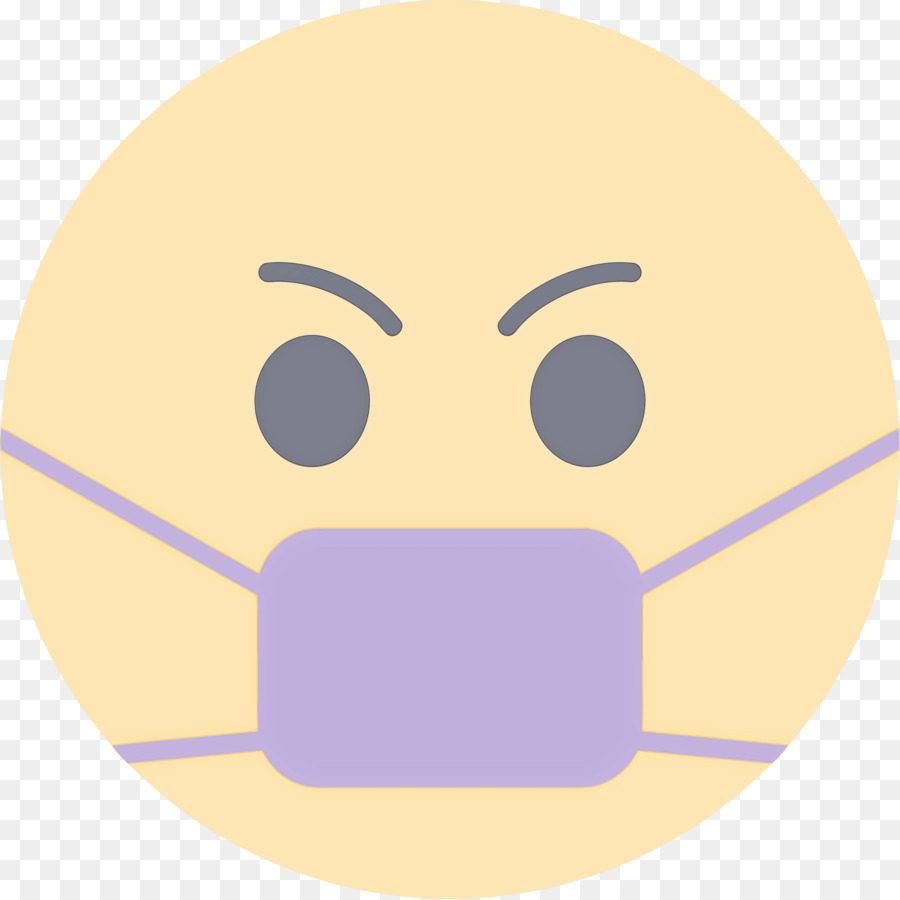 Masque Facial Emoji，Jaune PNG