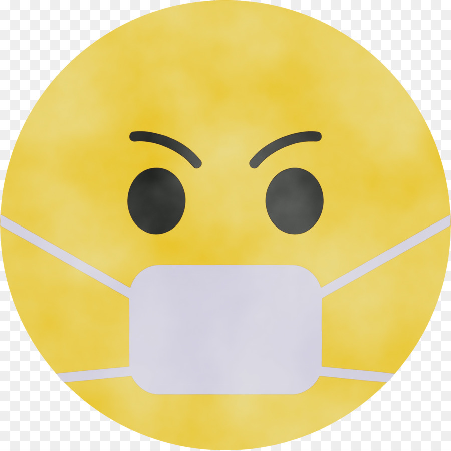 Masque Facial Emoji，Jaune PNG