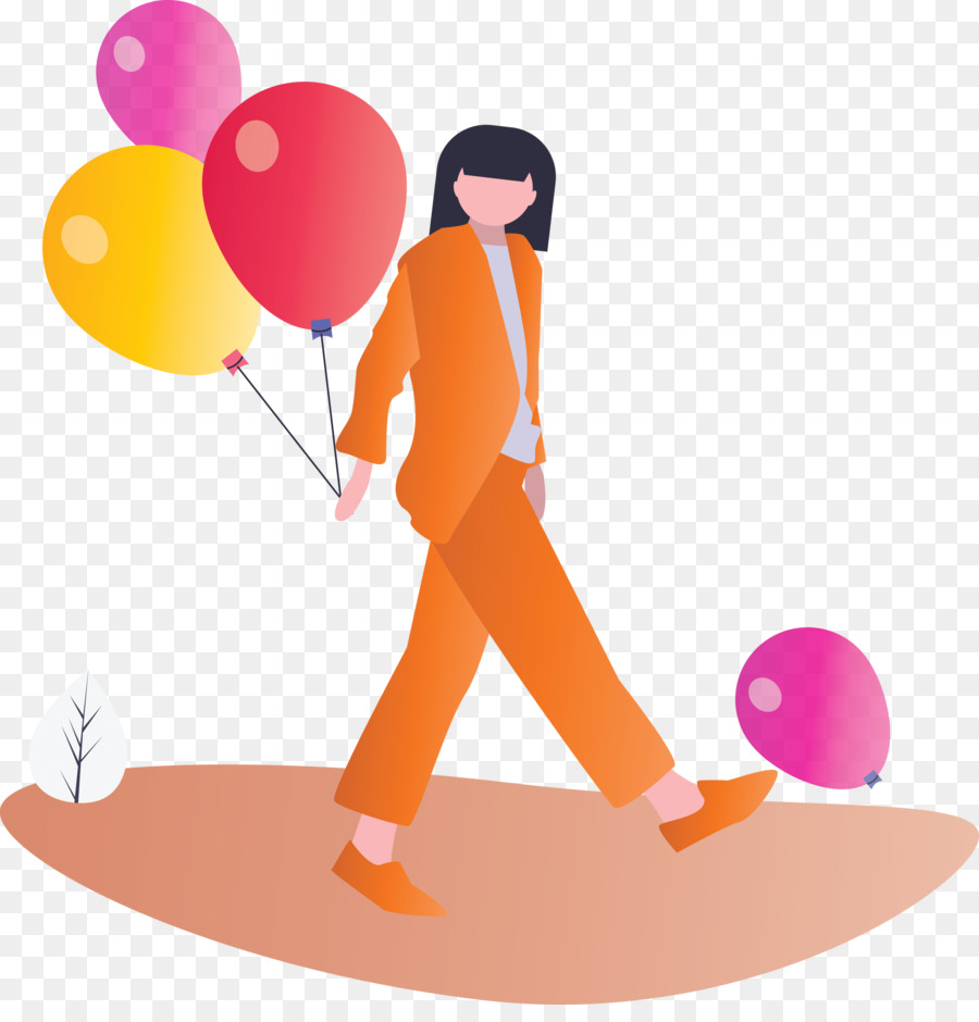 Femme Avec Des Ballons，Ballons PNG