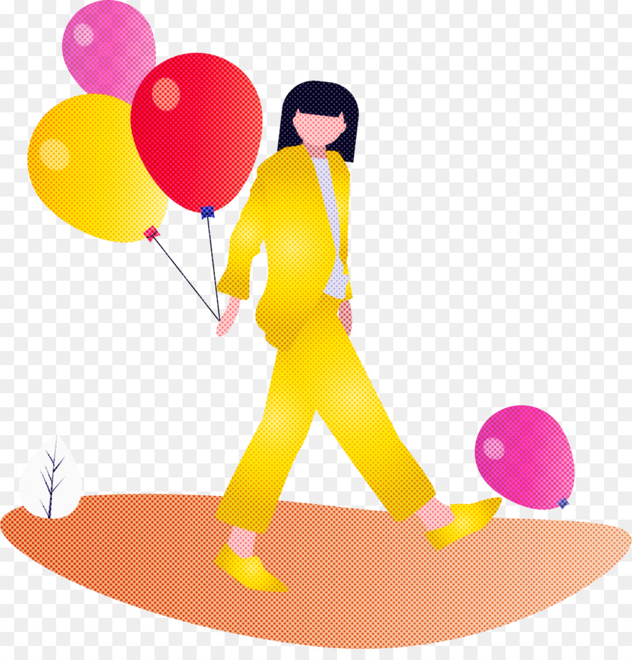 Femme Avec Des Ballons，Ballons PNG