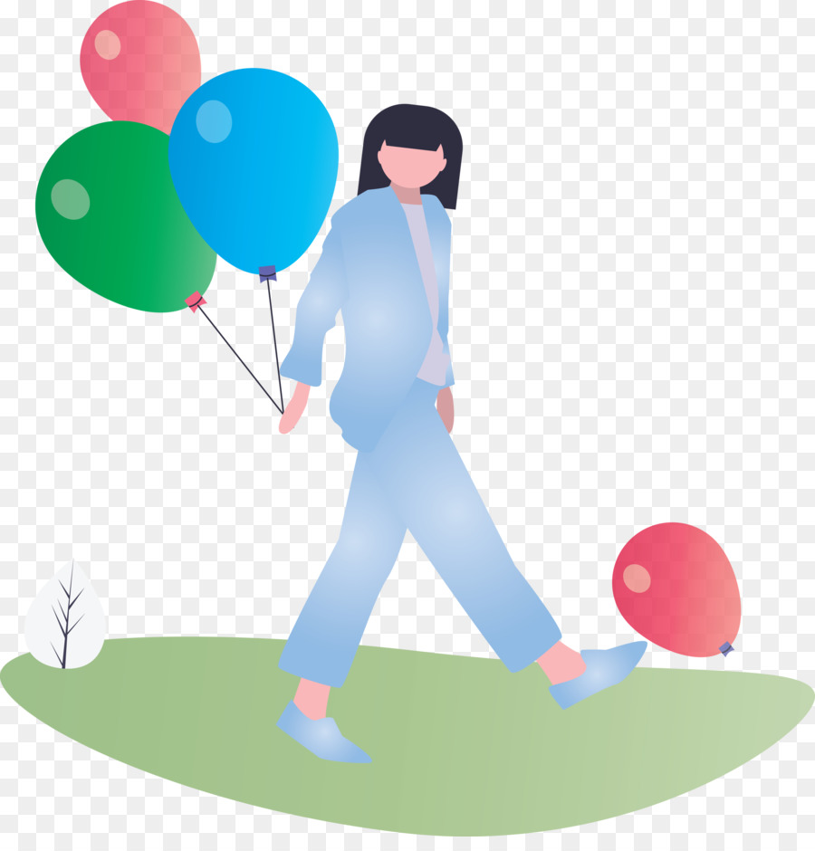 Femme Avec Des Ballons，Ballons PNG