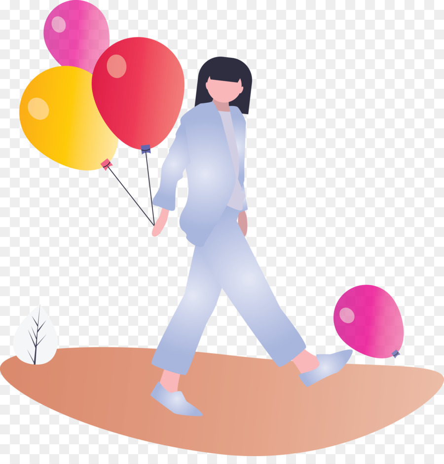 Femme Avec Des Ballons，Ballons PNG