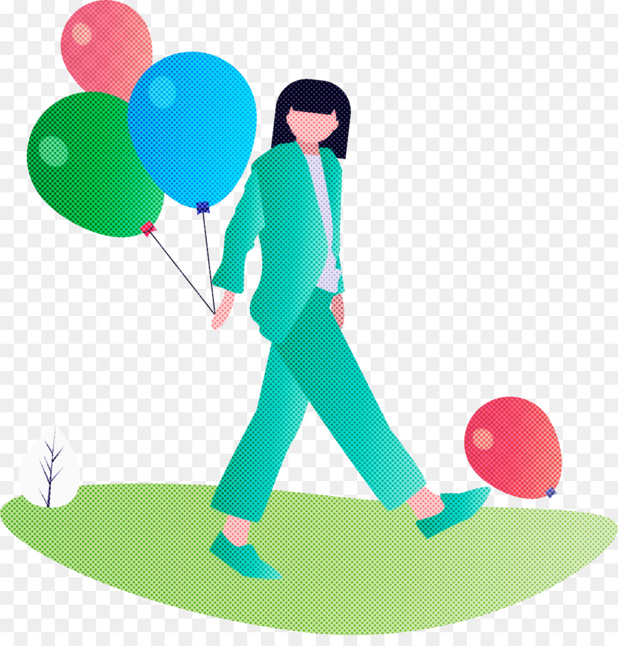 Femme Avec Des Ballons，Ballons PNG