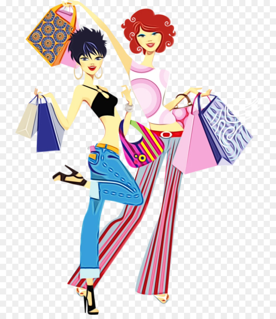 Shopping Femmes，Filles PNG