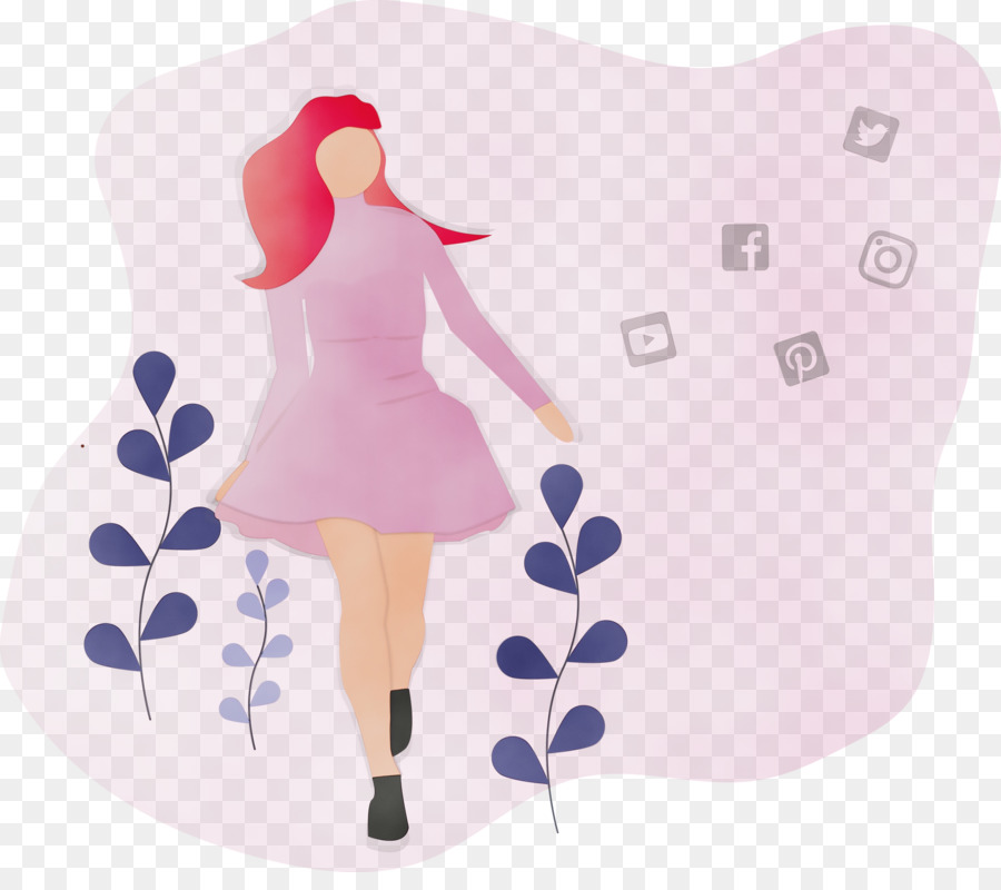 Femme，Robe Rose PNG