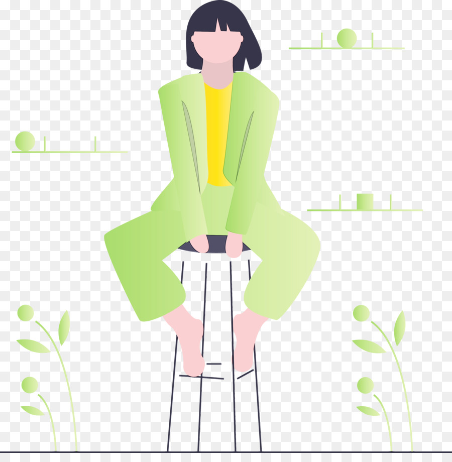 Femme Assise，Tabouret PNG